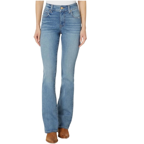 Kut from the Kloth Natalie Fab Ab Boot Cut Flare Leg Blue Denim Jeans Size 12 - Picture 1 of 15